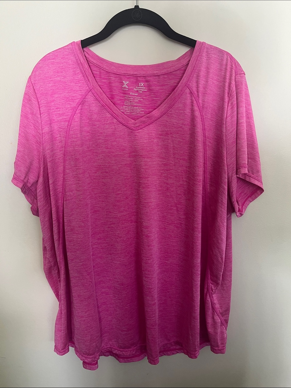 Xersion Pink V-Neck Short Sleeve Tee